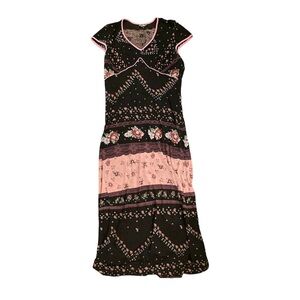 Vintage Betsey Johnson Knit Floral Dress